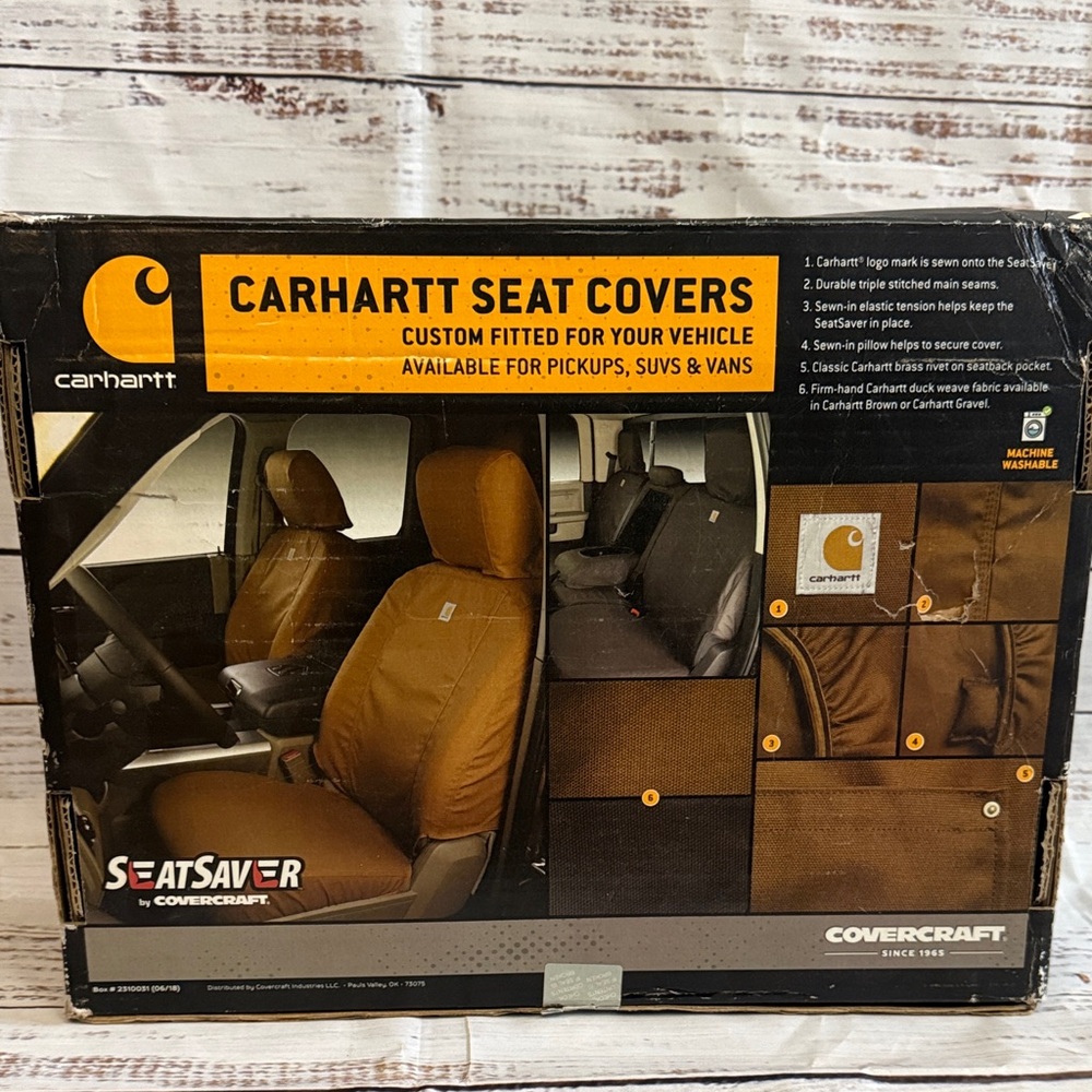 Carhartt GREY Seat Saver Seat Covers Set- 17-22 Dodge Ram-NWT - Picture 9 of 9